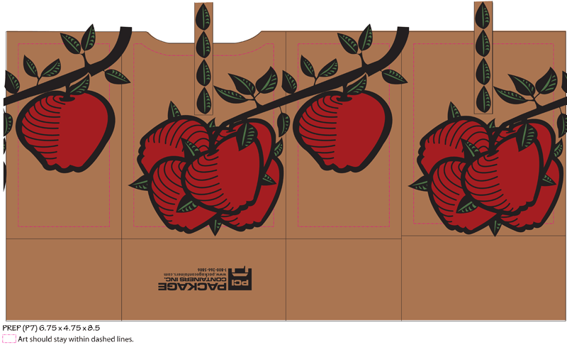 Apple woodcut design