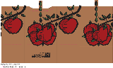 apple woodcut design