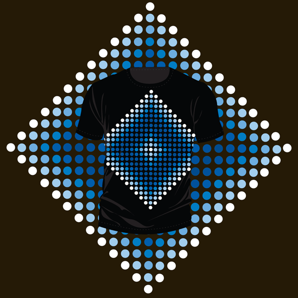 Blue dot t-shirt design