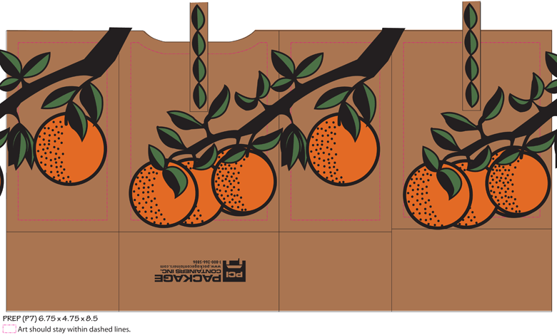 Citrus woodcut design