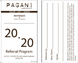 Pagani referral card